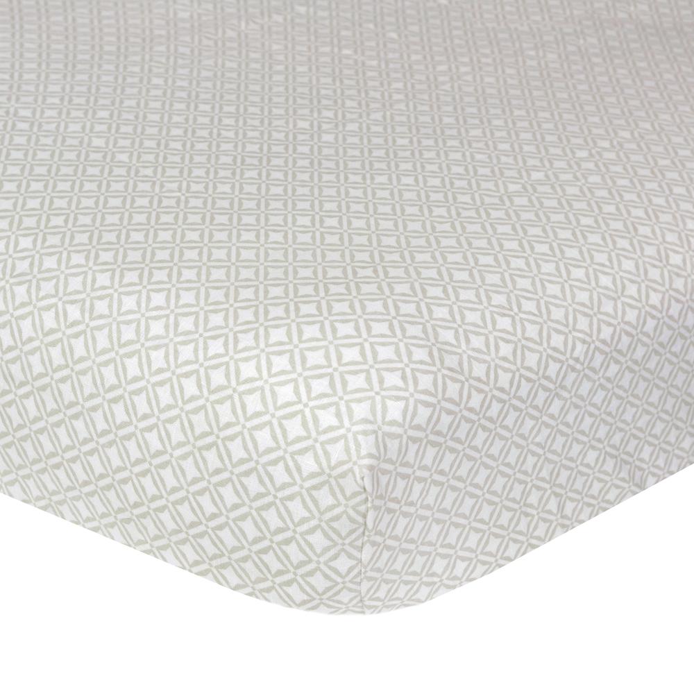 Just Born Keepsake Geo Star Fitted Crib Sheet