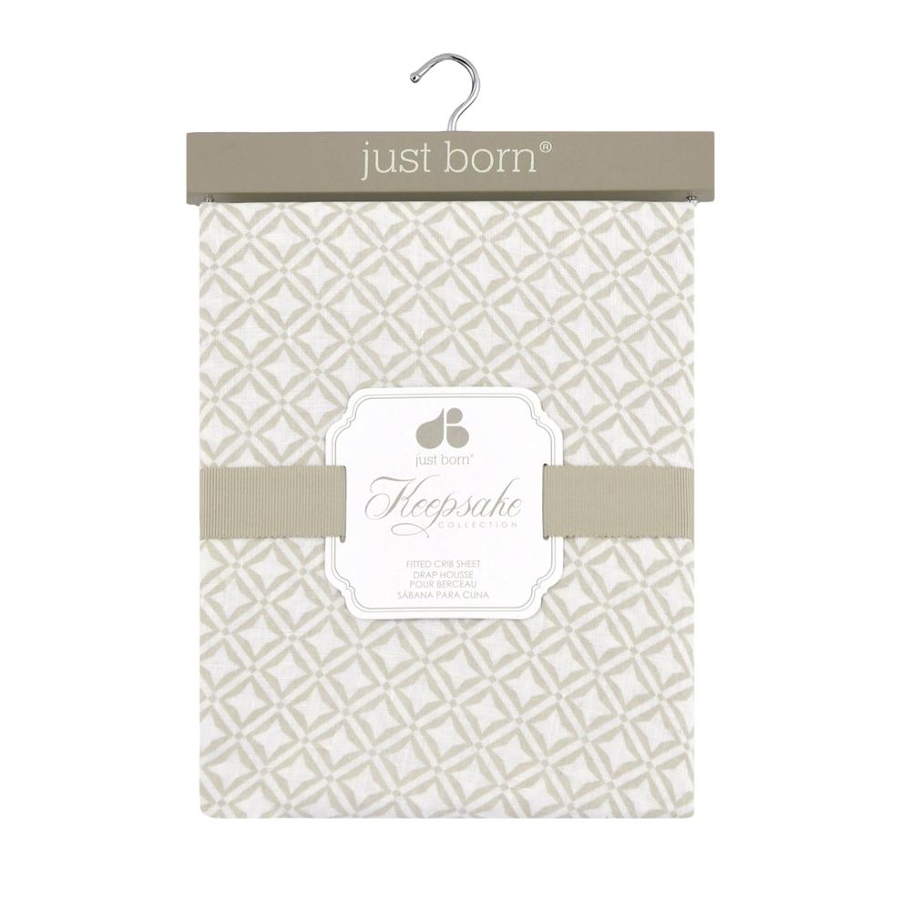 Just Born Keepsake Geo Star Fitted Crib Sheet, view 3