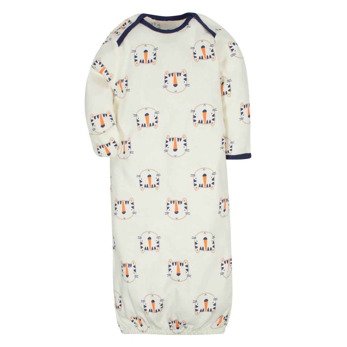 4-Pack Baby Boys Tiger & Hedgehog Gowns, additional view 4