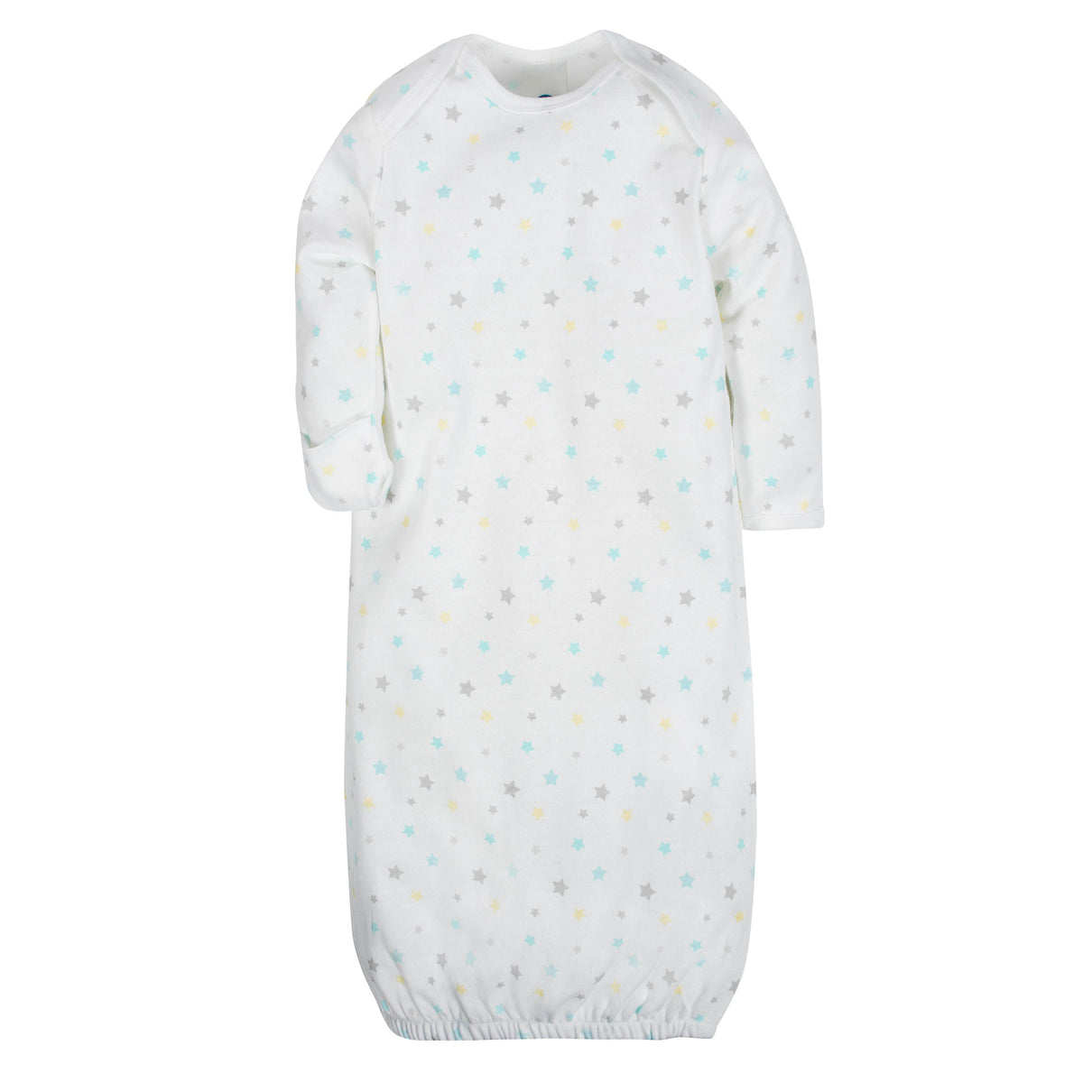 4-Pack Baby Neutral Clouds & Elephant Gowns, additional view 4