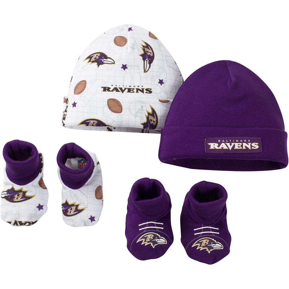 Baltimore Ravens Baby 4-Piece Cap and Bootie Set