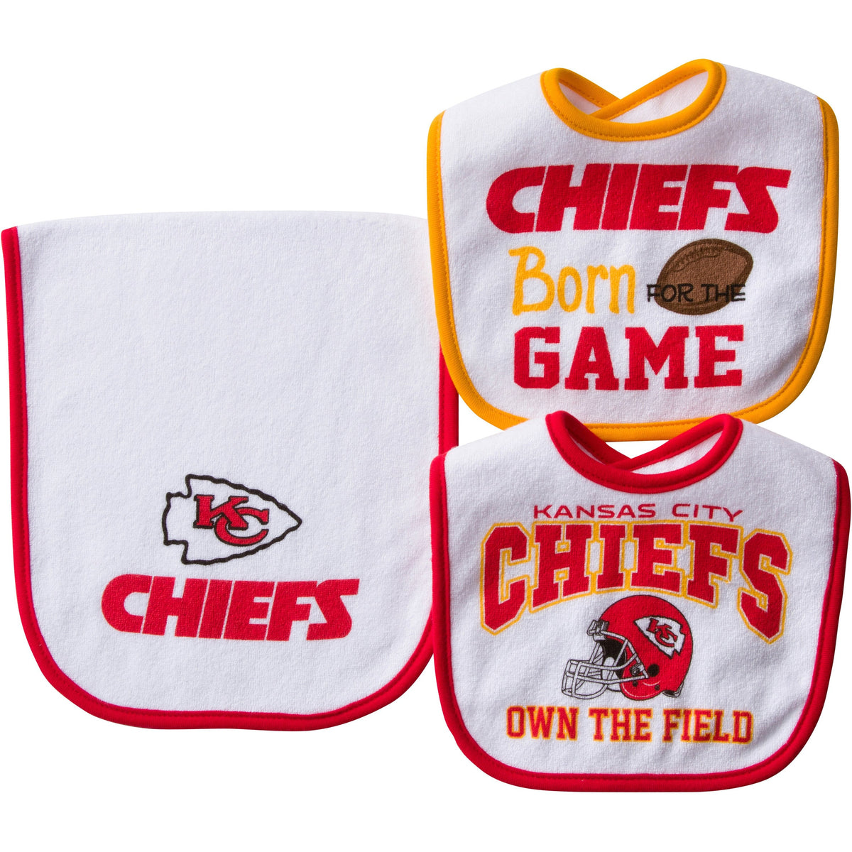 Kansas City Chiefs Bib and Burp Cloth Set