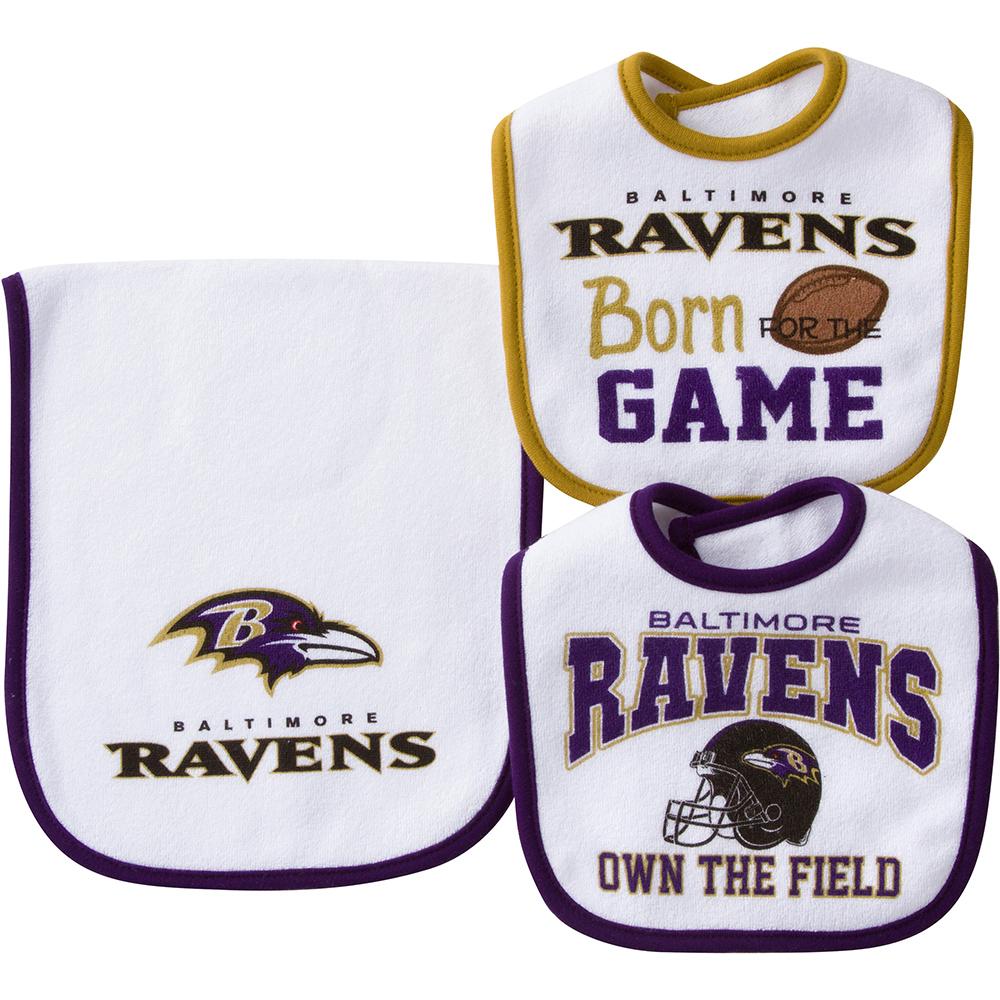 Baltimore Ravens Baby Bib and Burp Cloth Set