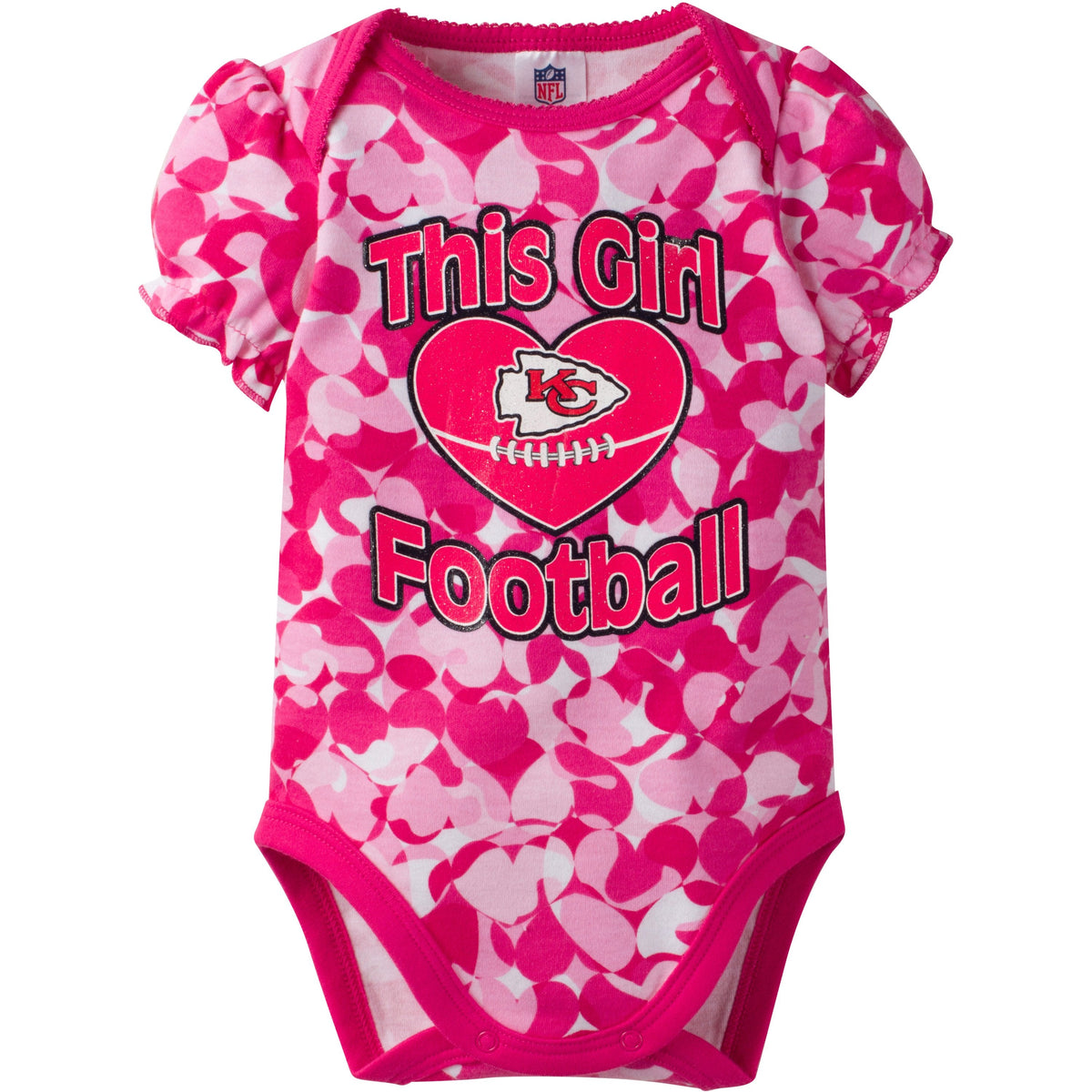 Kansas City Chiefs Girls Camo Bodysuit