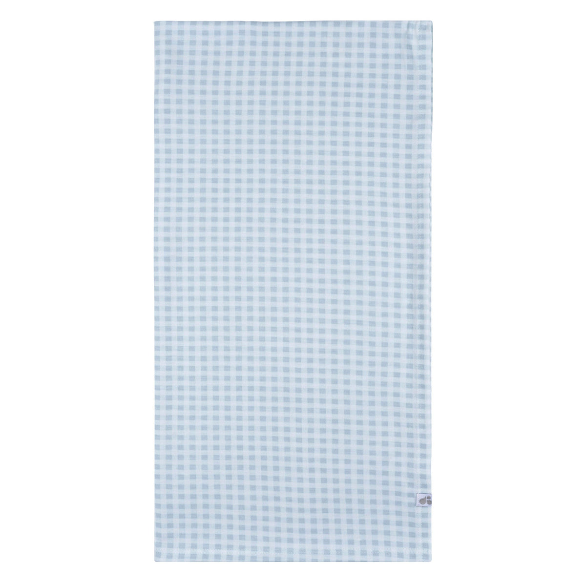 2-Piece Baby Boys Blue Plaid Swaddle Blanket & Hat Set, view 3