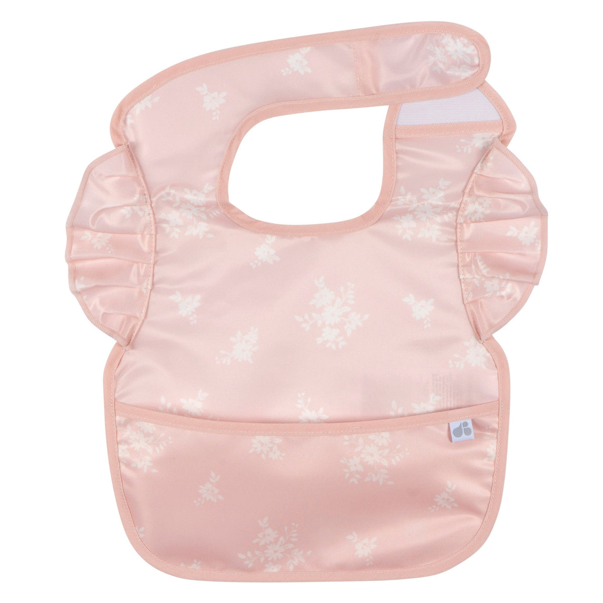 2-Pack Baby Girls Pink Wipeable Bibs, view 2
