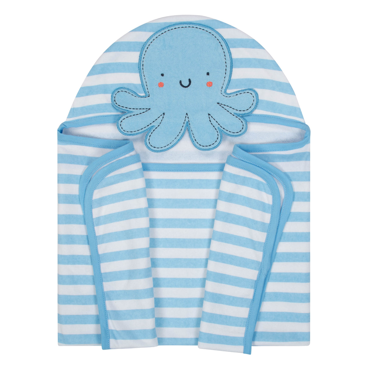 Baby Boys' Octopus Terry Hooded Bath Wrap