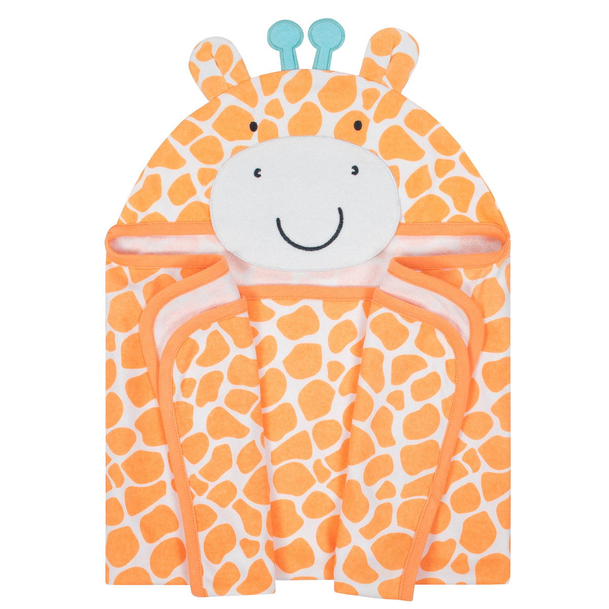 Baby Boys' Giraffe Terry Hooded Bath Wrap