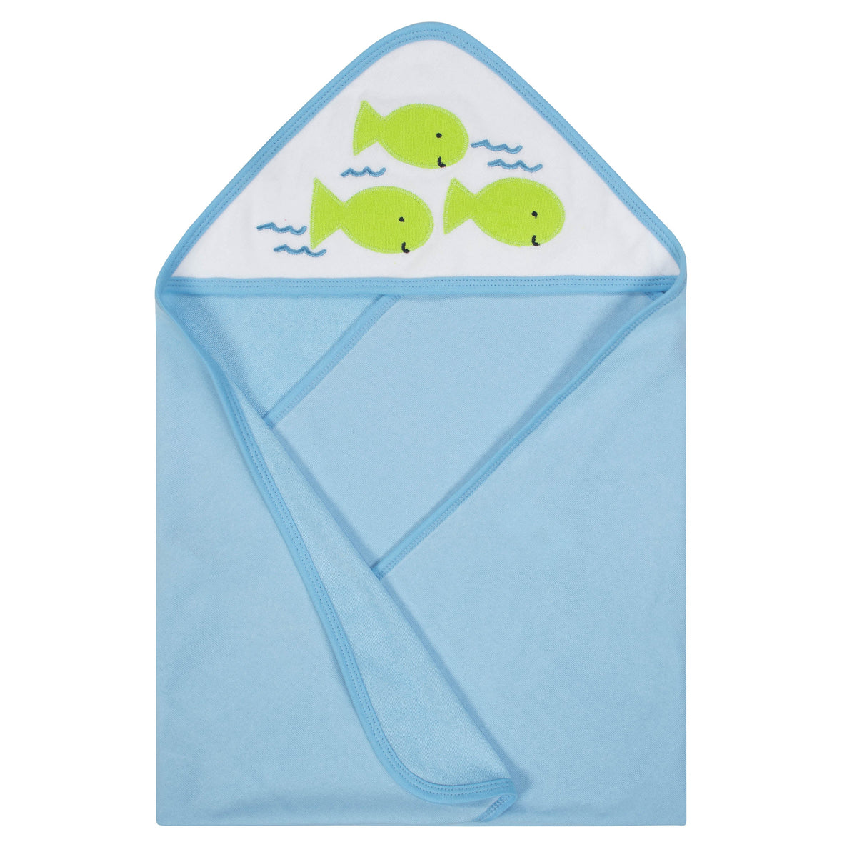 2-Pack Baby Boys' Fish Terry Hooded Bath Towels, additional view 1