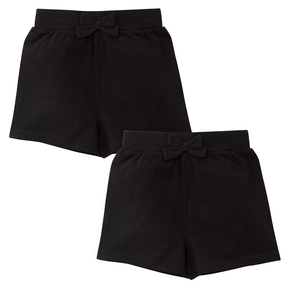 2-Pack Infant & Toddler Girls Black Shorts