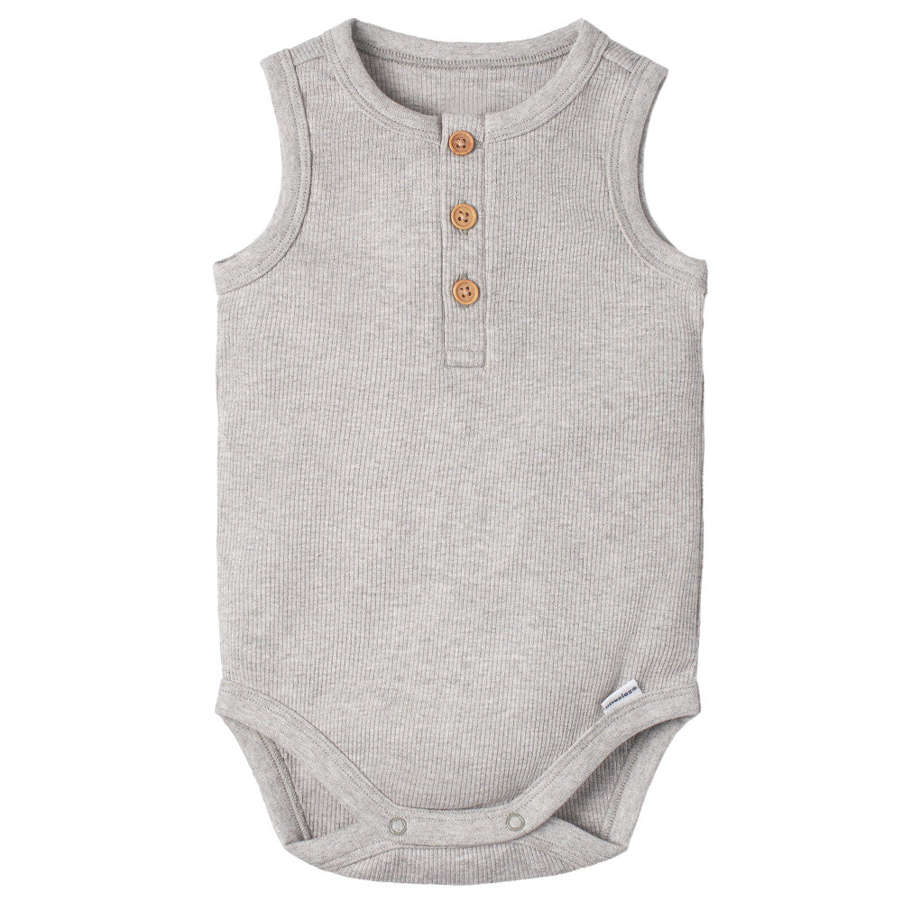 Modern Moments by Gerber 4-Piece Baby Boys Green Onesies Bodysuits and Shorts Set, additional view 2