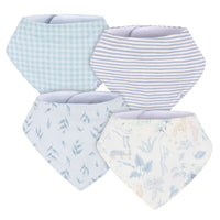4-Pack Baby Boys Multi Blues Bandana Bib