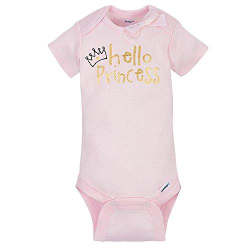 4-Pack Girls Princess Crown Short-Sleeve Onesies Bodysuits, view 5