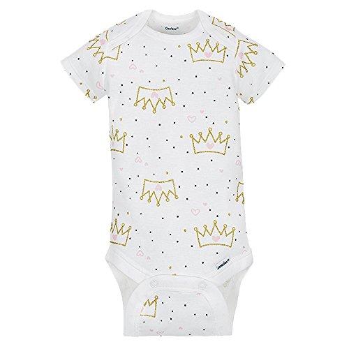 4-Pack Girls Princess Crown Short-Sleeve Onesies Bodysuits, view 2