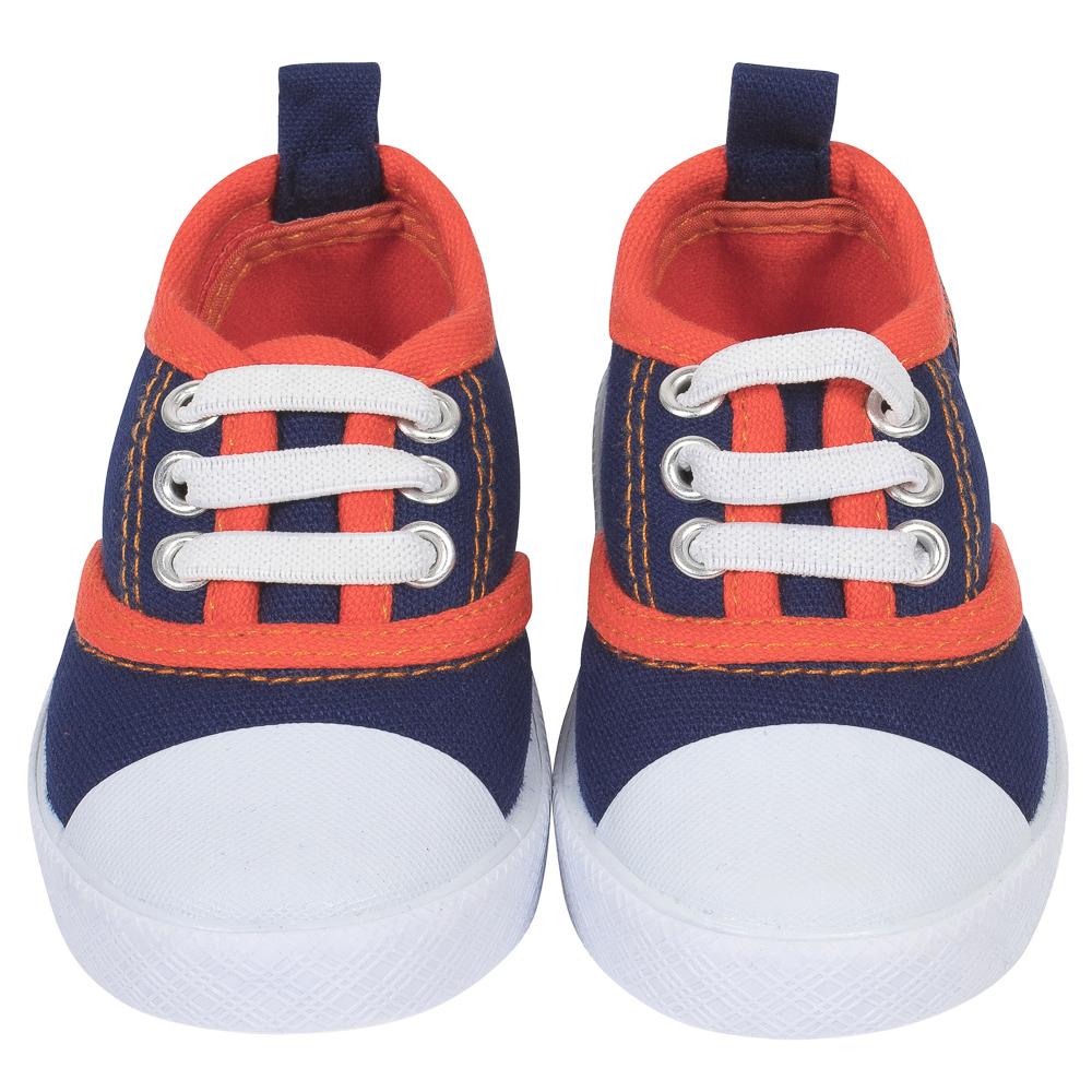 Baby Boys' Canvas Lace Up Sneaker, Navy