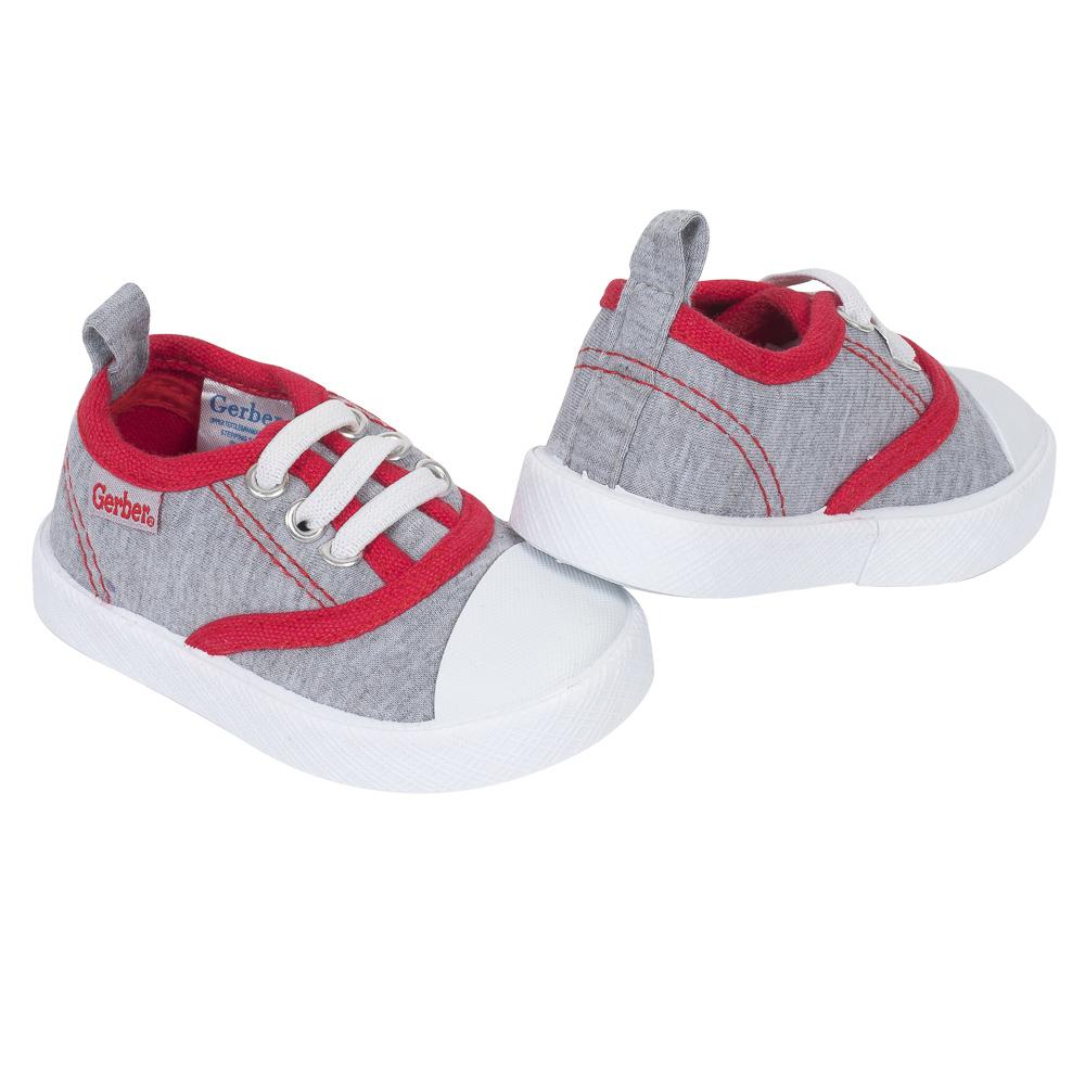Baby Boys' Jersey Lace Up Sneaker, Grey, view 2