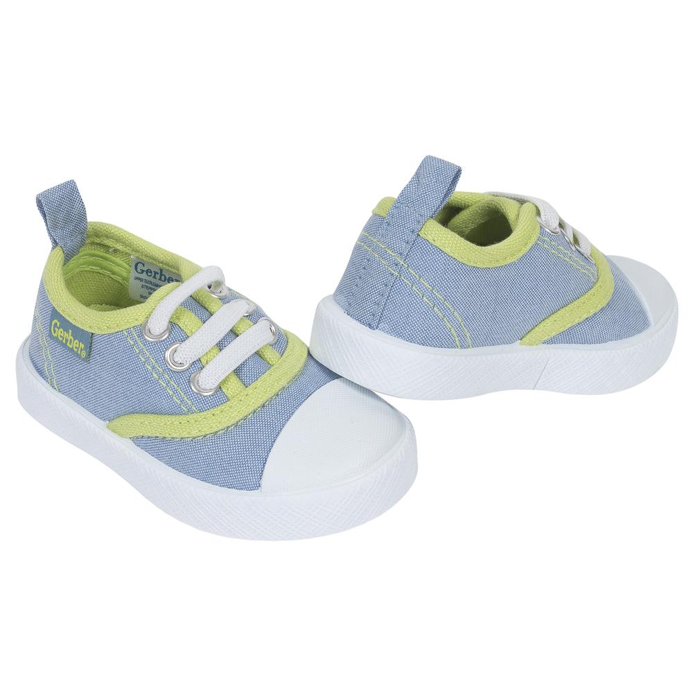Baby Boys' Chambray Lace Up Sneaker, view 2