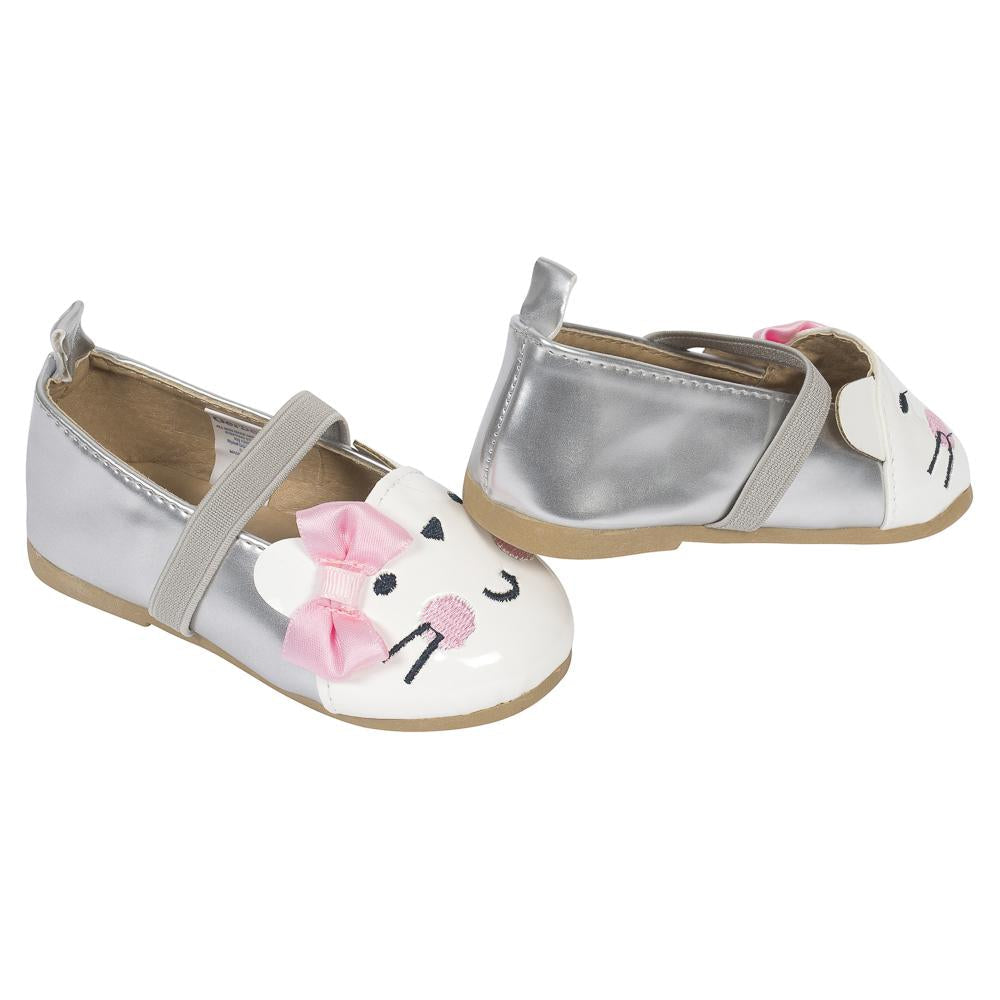 Baby Girls’ Mary Jane, Silver Metallic Bunny, view 2