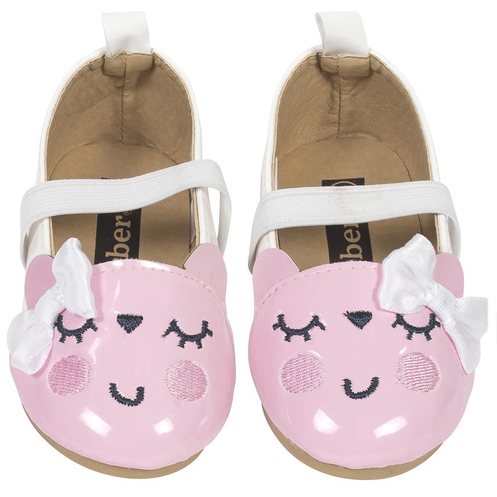 Baby Girls’ Mary Jane, White Bear