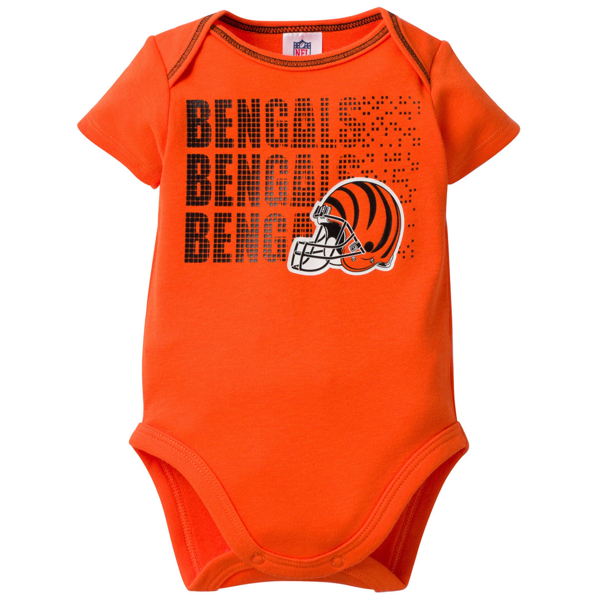 Cincinnati Bengals Baby Boy 3-Pack Short Sleeve Bodysuits, view 4