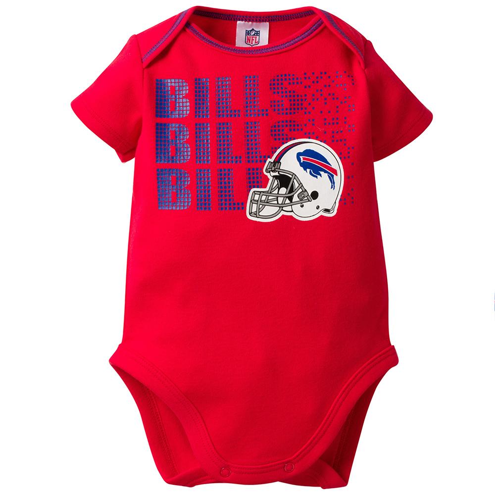 Buffalo Bills Baby Boy 3-Pack Short Sleeve Bodysuits, view 2