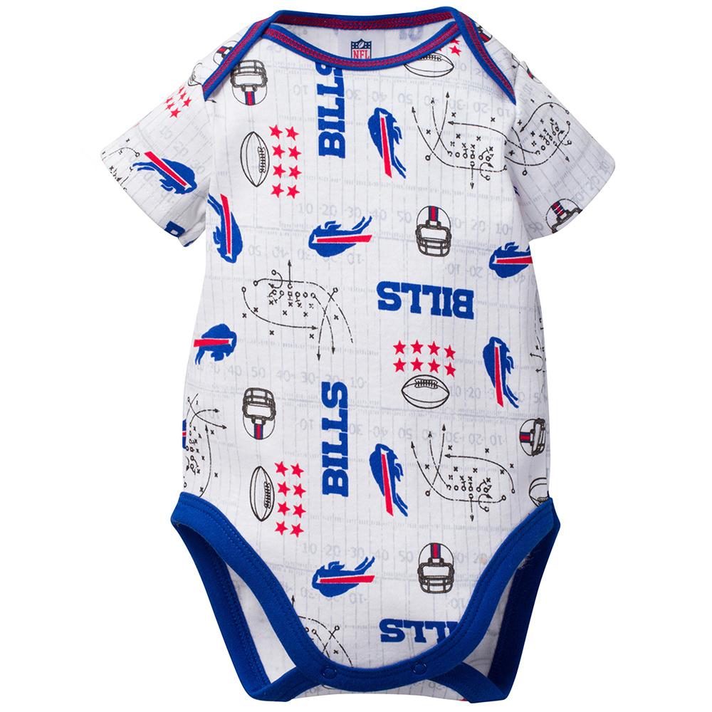 Buffalo Bills Baby Boy 3-Pack Short Sleeve Bodysuits, view 3