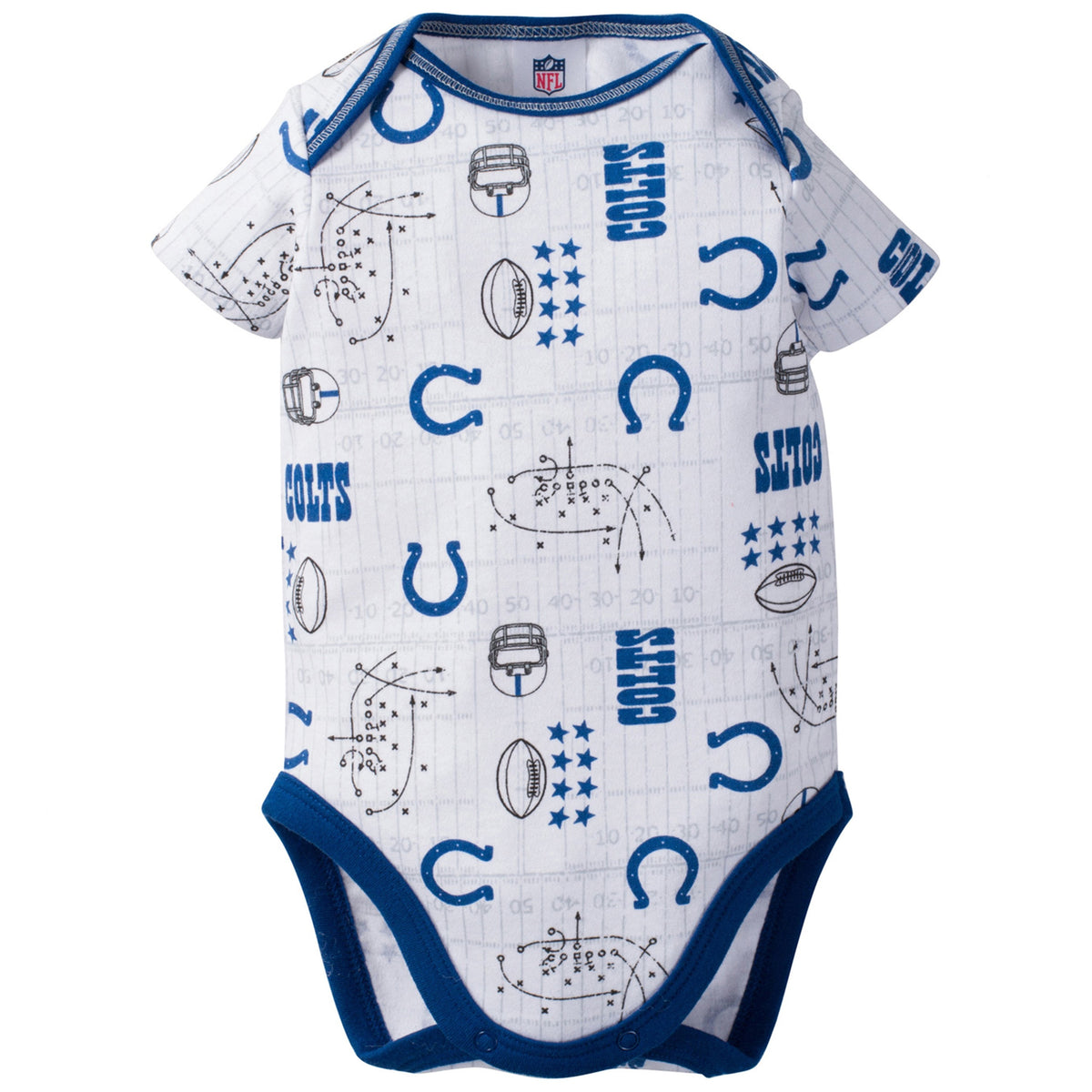Indianapolis Colts Baby Boy 3-Pack Short Sleeve Bodysuits, view 4