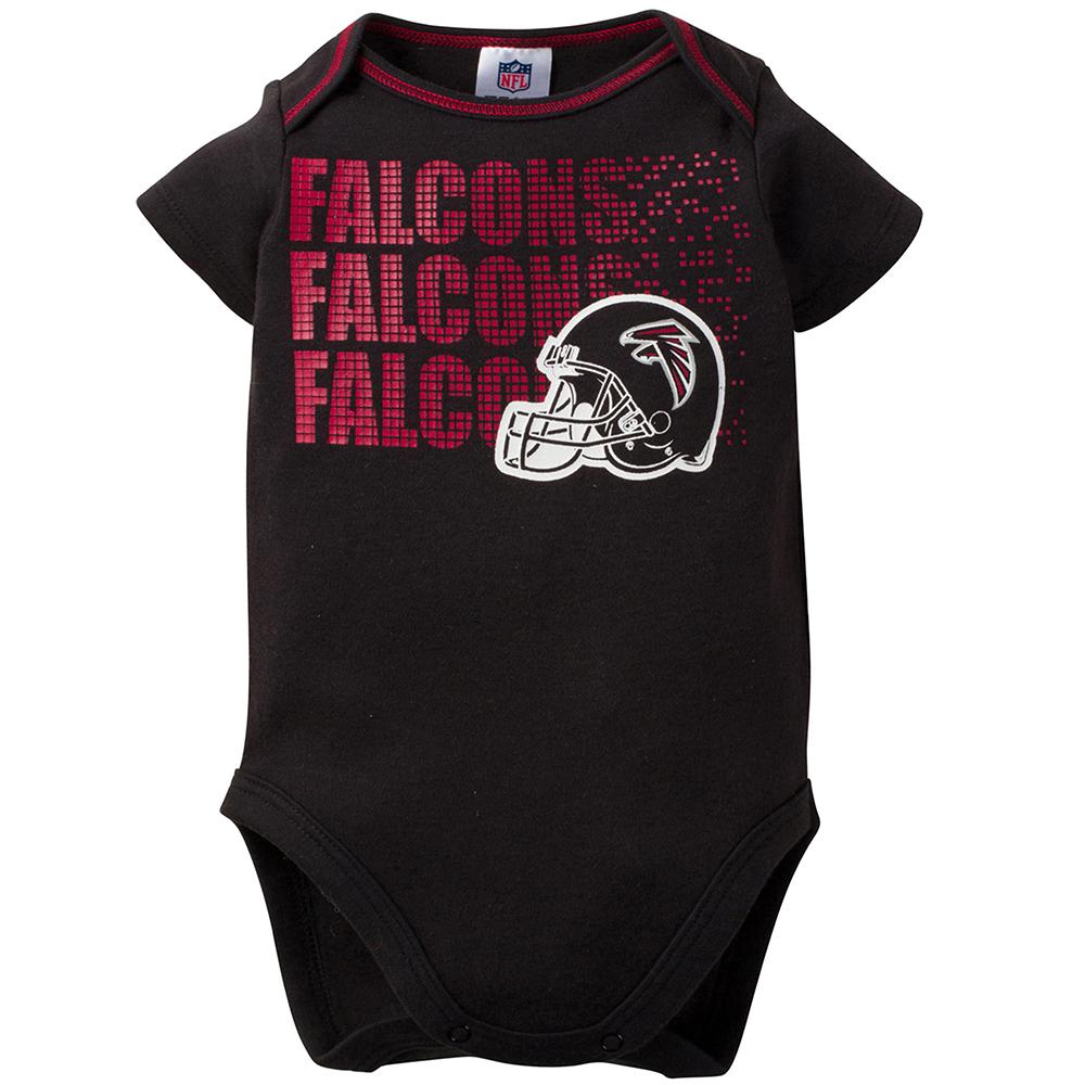 Atlanta Falcons Baby Boy 3-Pack Short Sleeve Bodysuits, view 3