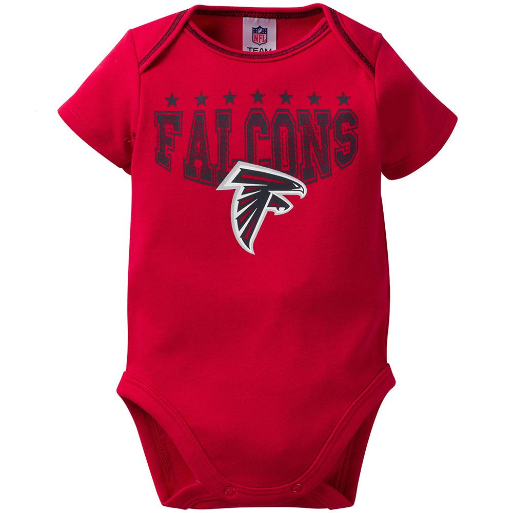 Atlanta Falcons Baby Boy 3-Pack Short Sleeve Bodysuits, view 2
