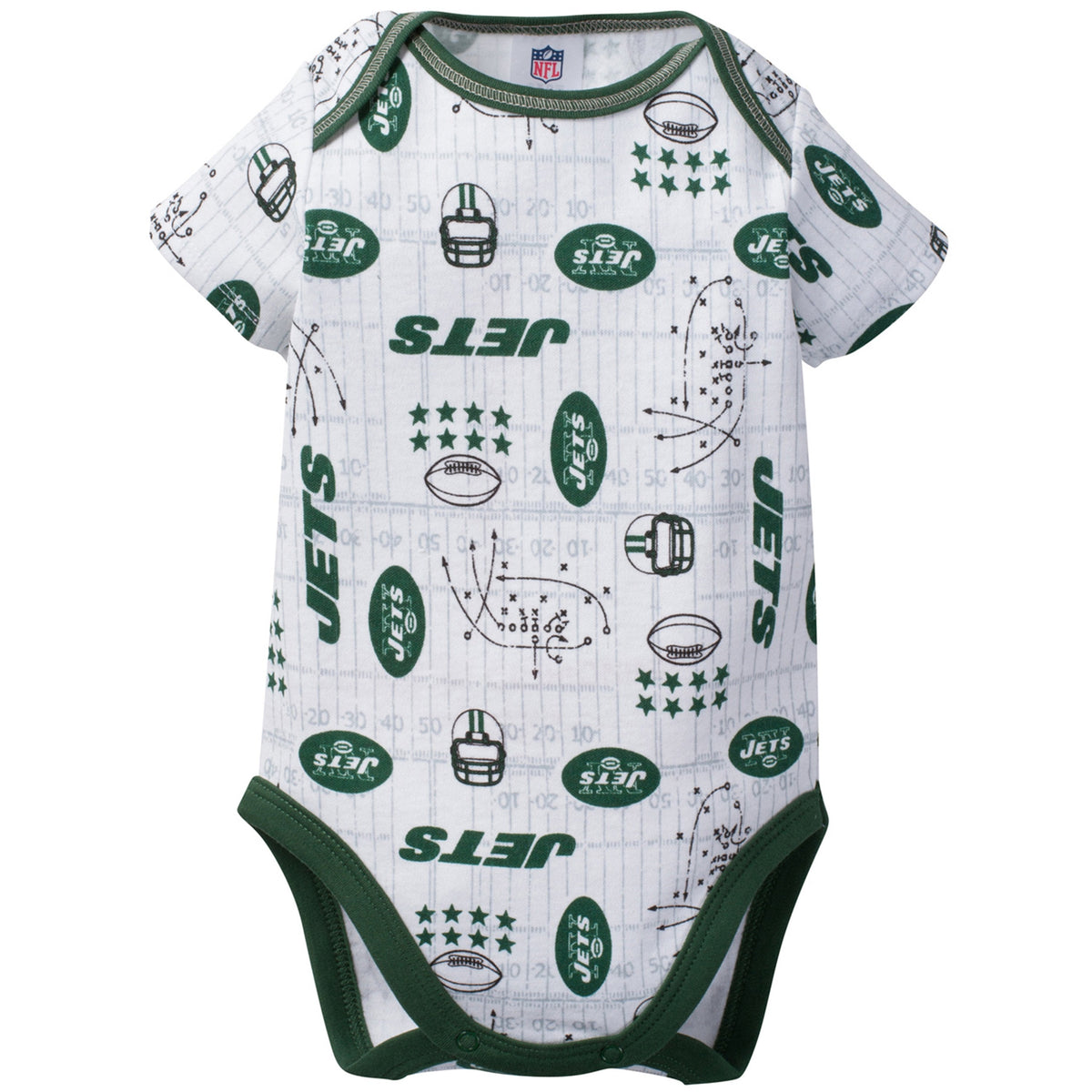 New York Jets Baby Boy 3-Pack Short Sleeve Bodysuits, view 4