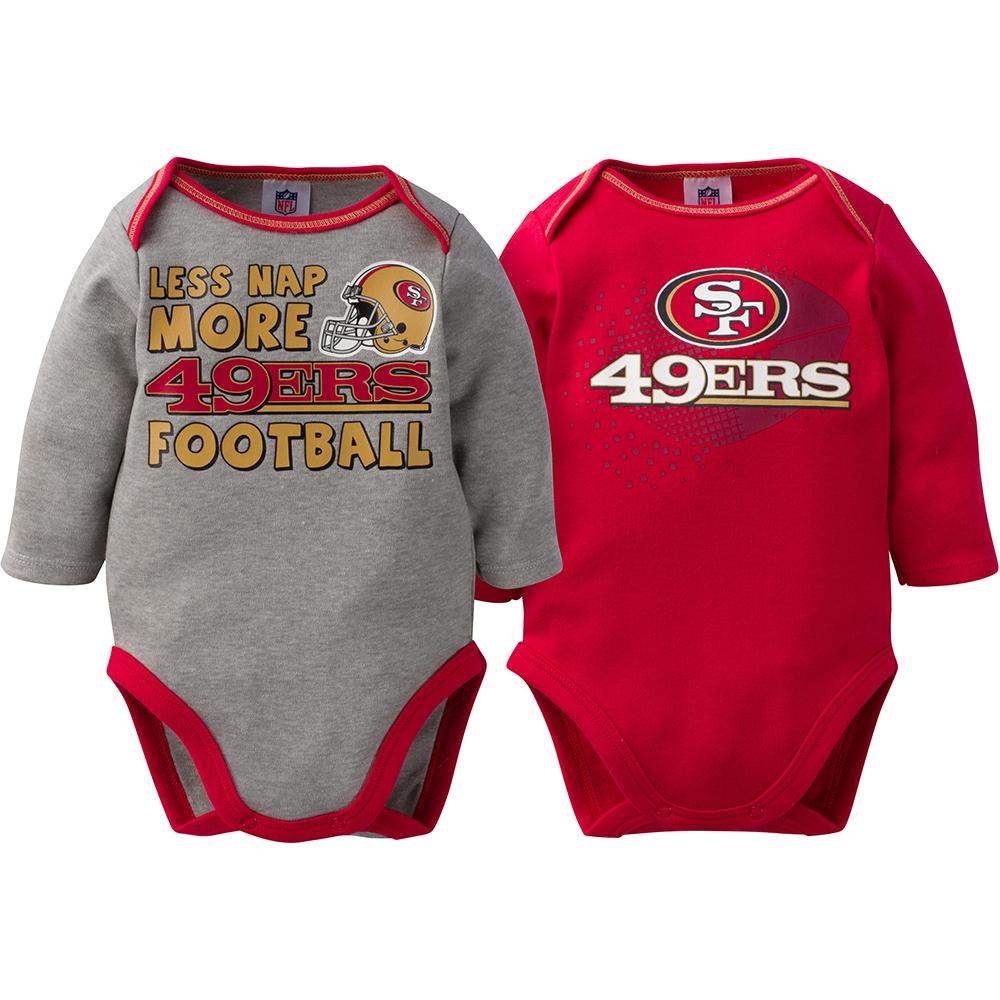 49ers Baby Boy 2-Pack Long Sleeve Bodysuit
