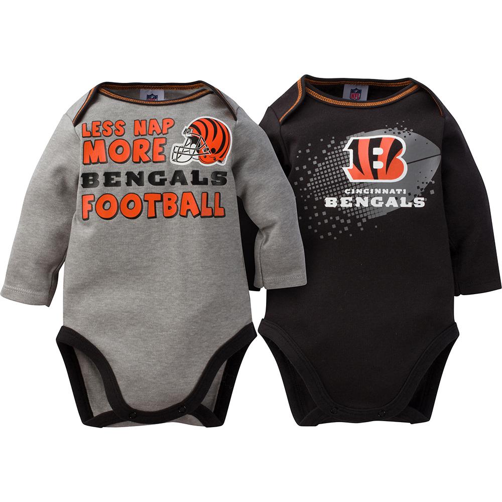 Bengals Baby Boy 2-Pack Long Sleeve Bodysuit