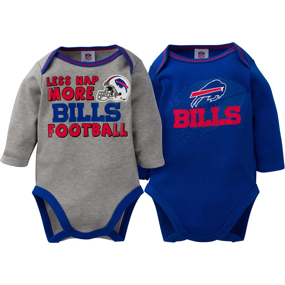 Buffalo Bills Baby Boy 2-Pack Long Sleeve Bodysuits
