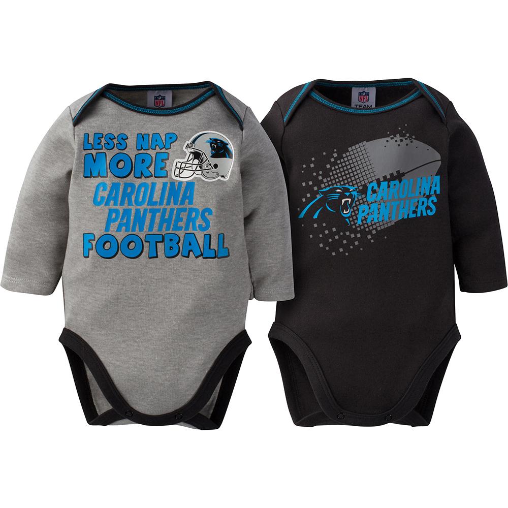 Panthers Baby Boy 2-Pack Long Sleeve Bodysuit