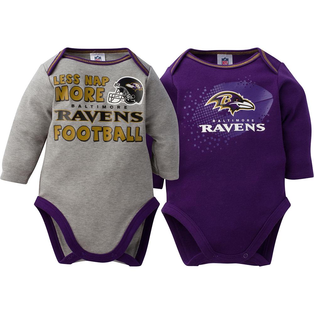 Ravens Baby Boy 2-Pack Long Sleeve Bodysuit
