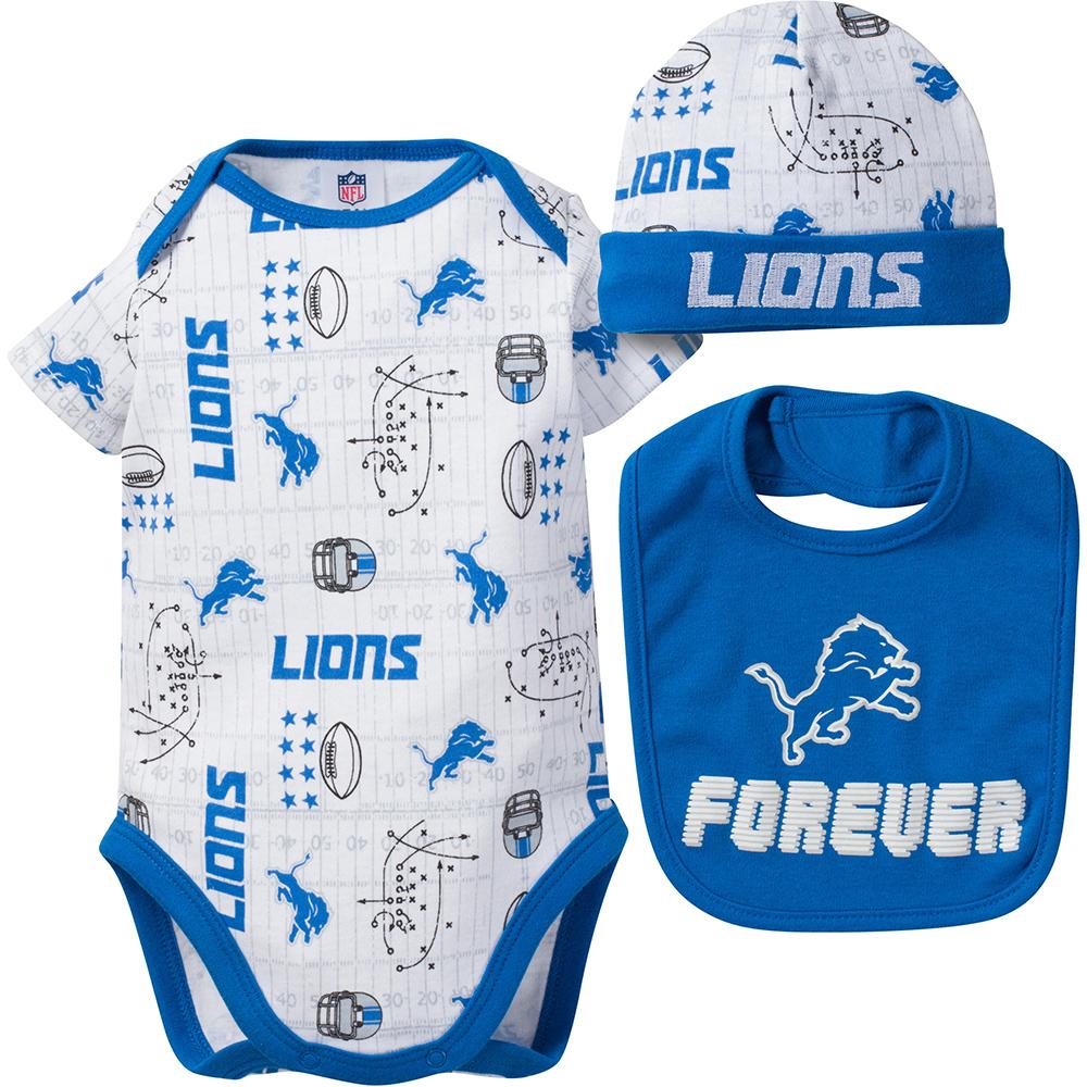 Lions Baby Boy Bodysuit, Cap and Bib Set