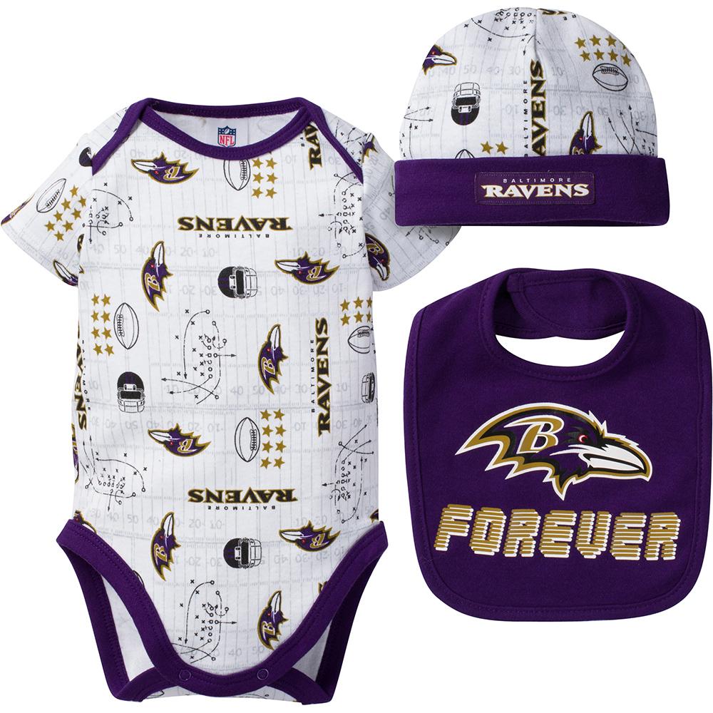 Ravens Baby Boy Bodysuit, Cap and Bib Set