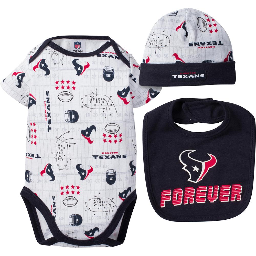 Texans Baby Boy Bodysuit, Cap and Bib Set