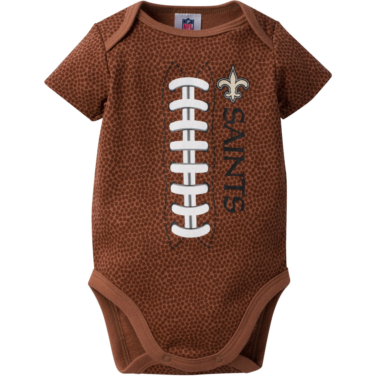 New Orleans Saints Infant Short Sleeve Football Bodysuit