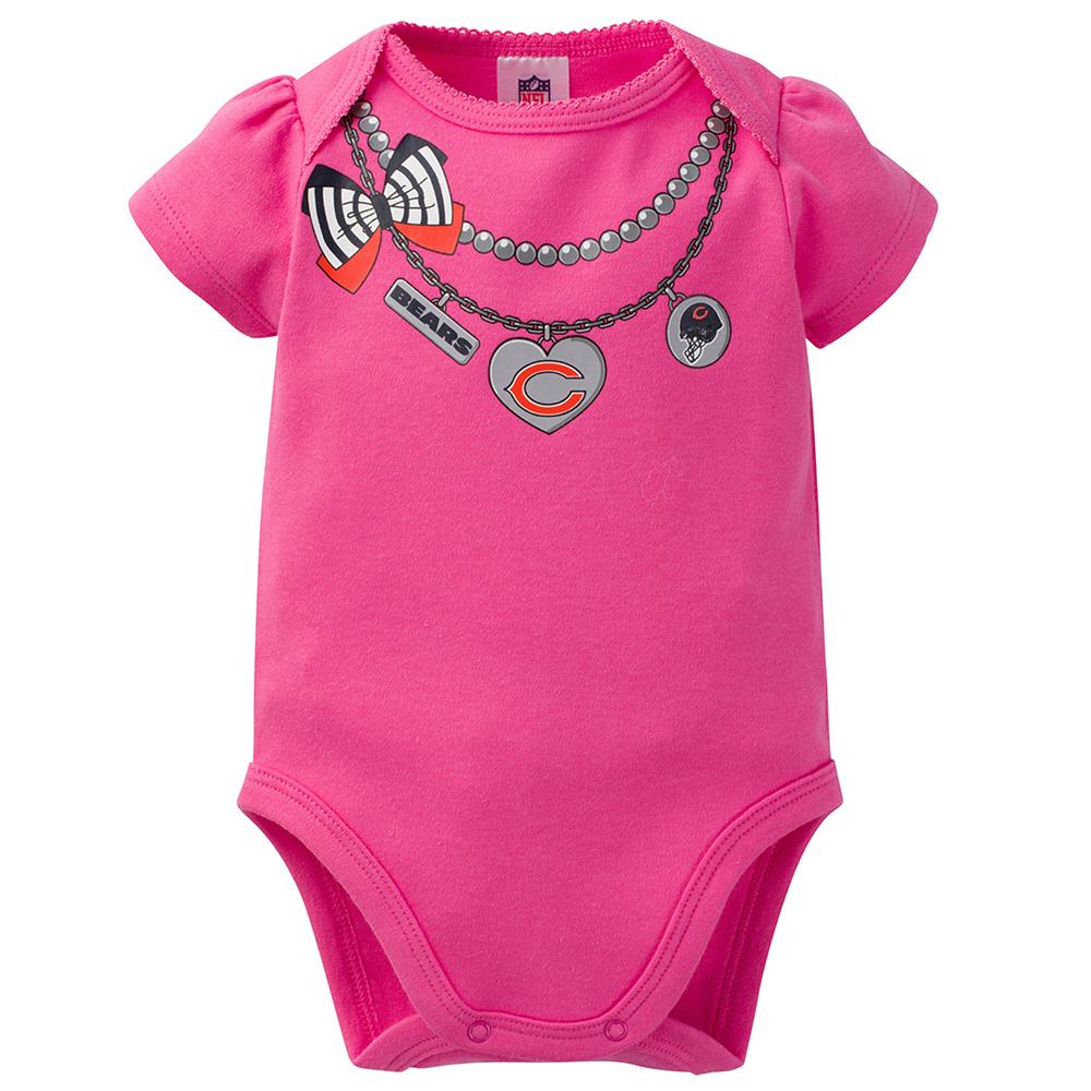 Chicago Bears 3-Pack Infant Girl Short Sleeve Bodysuits, view 2