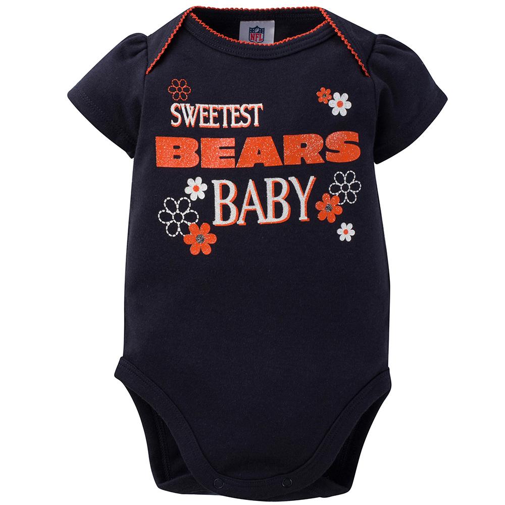 Chicago Bears 3-Pack Infant Girl Short Sleeve Bodysuits, view 4