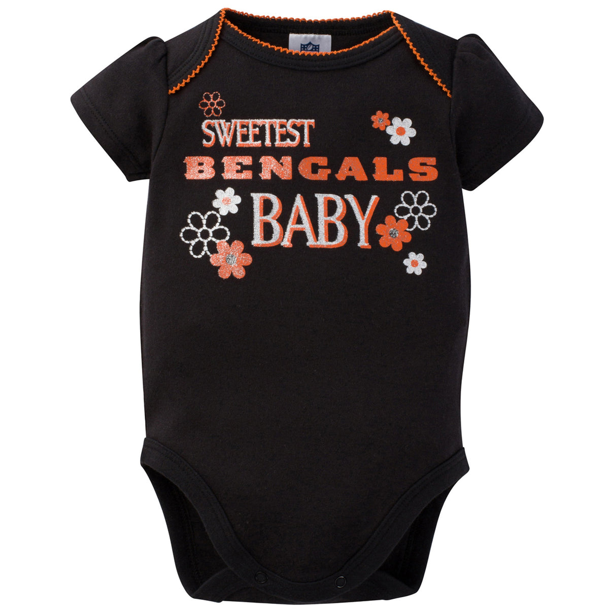 Cincinnati Bengals 3-Pack Infant Girl Short Sleeve Bodysuits