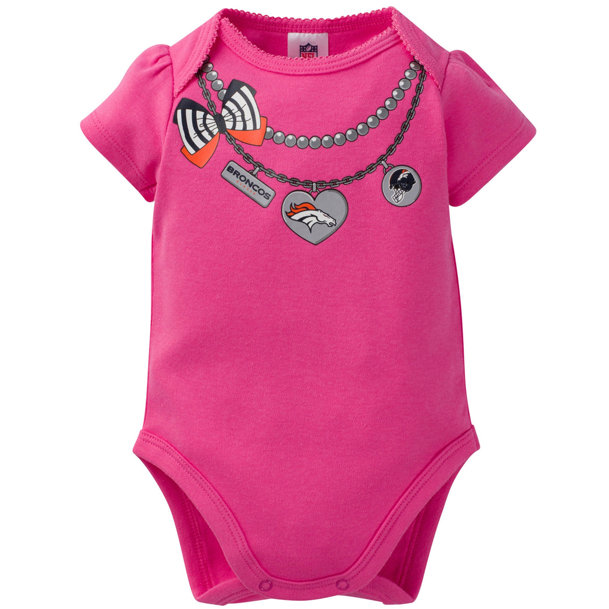 Denver Broncos 3-Pack Infant Girl Short Sleeve Bodysuits