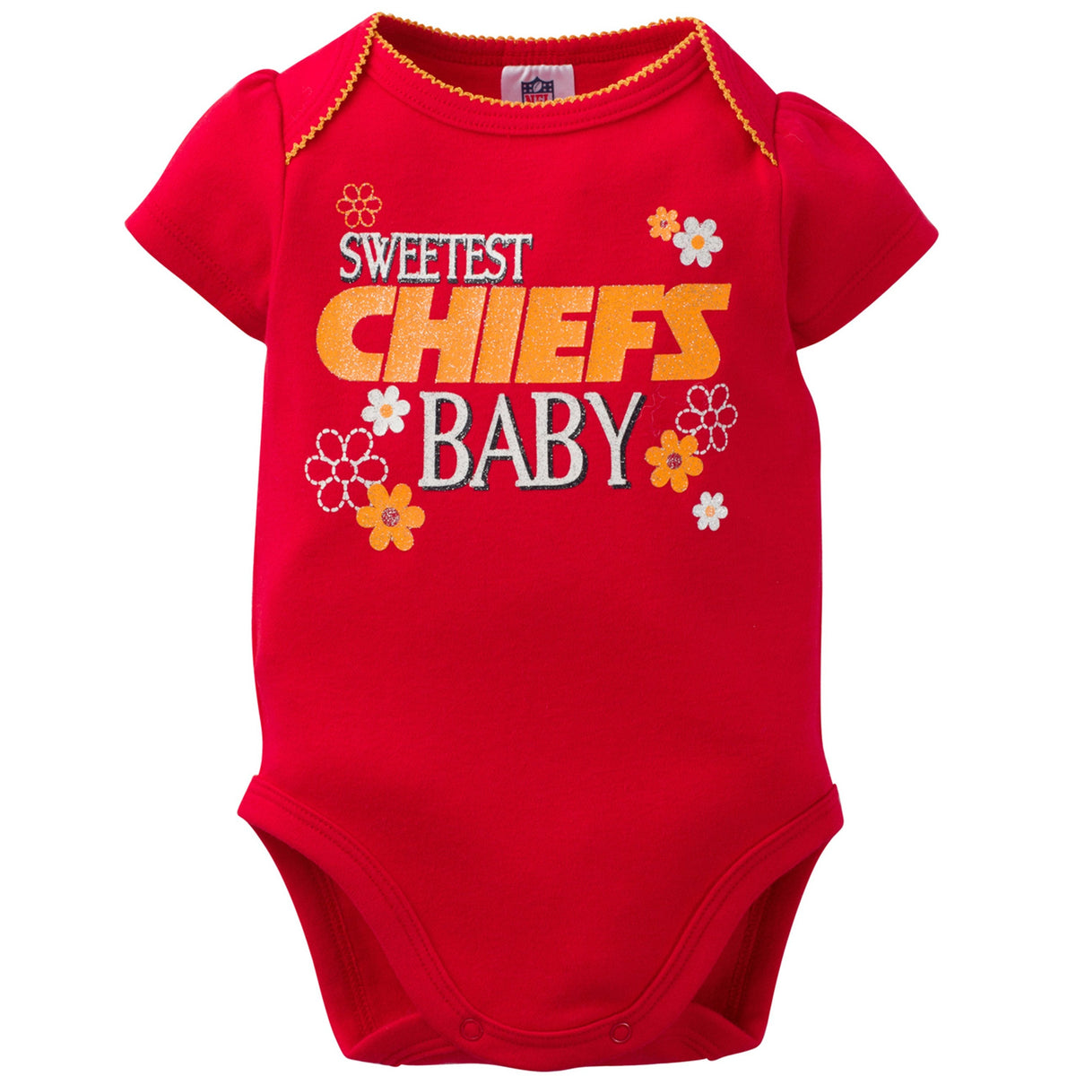 Kansas City Chiefs 3-Pack Infant Girl Short Sleeve Bodysuits