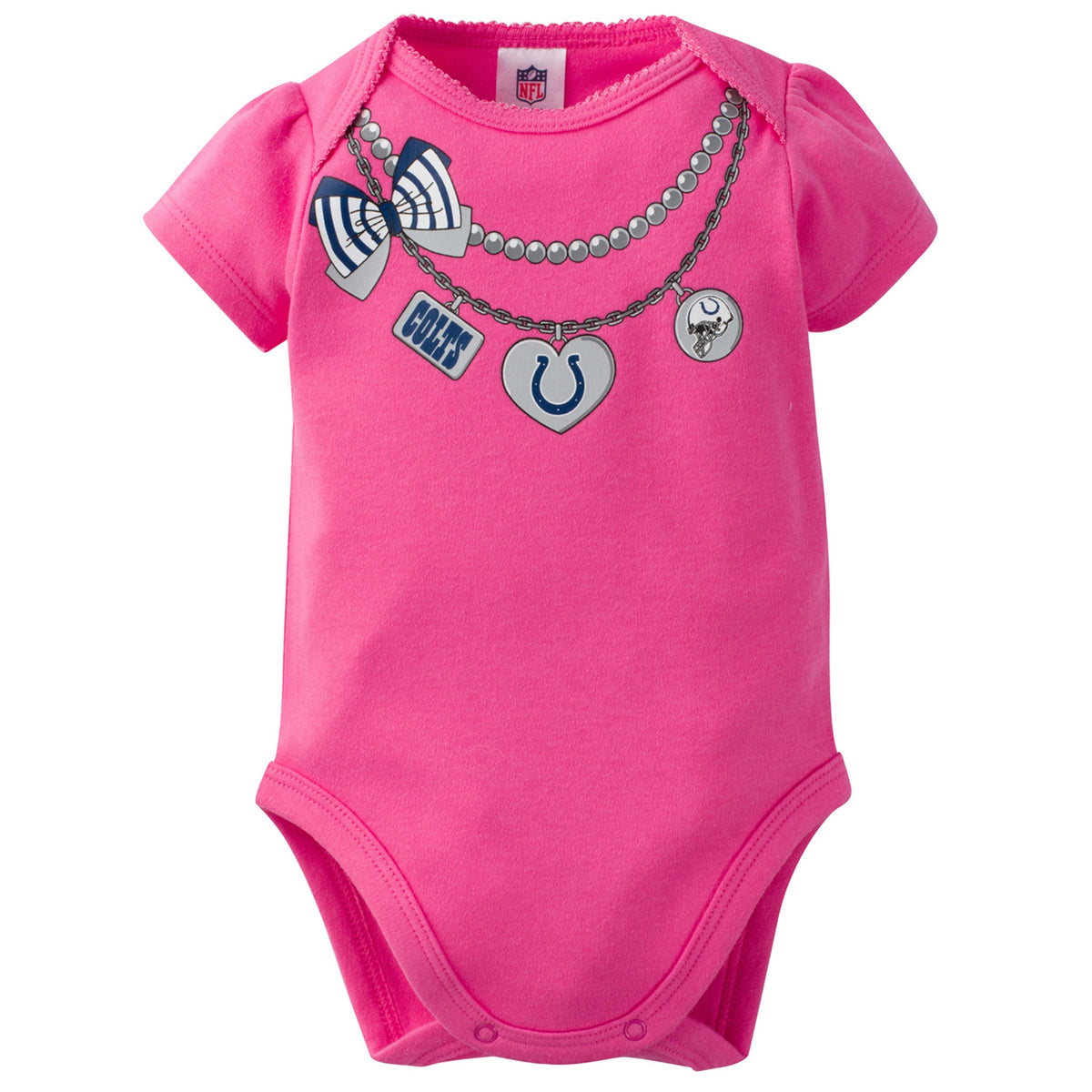 Indianapolis Colts 3-Pack Infant Girl Short Sleeve Bodysuits, view 2
