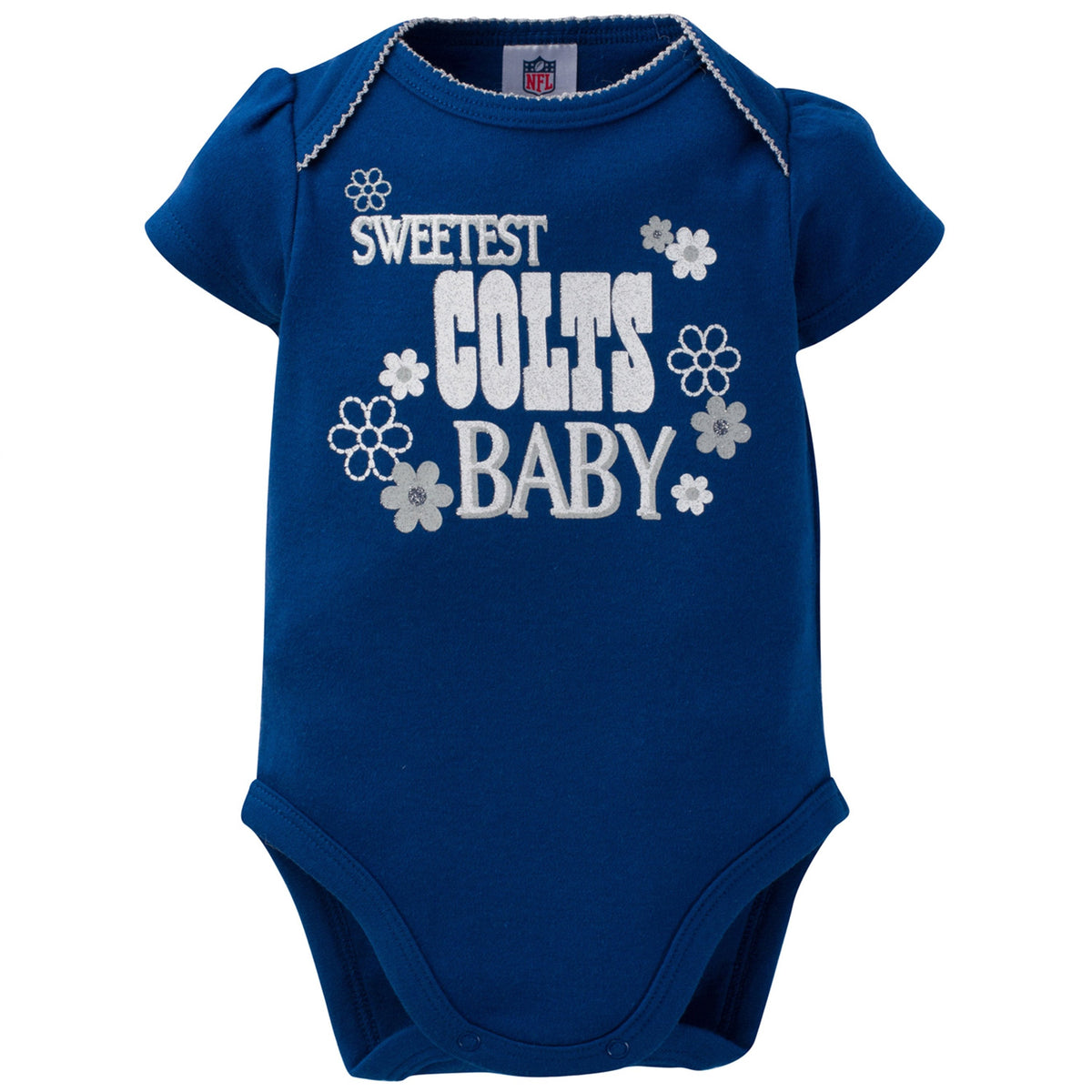 Indianapolis Colts 3-Pack Infant Girl Short Sleeve Bodysuits, view 4