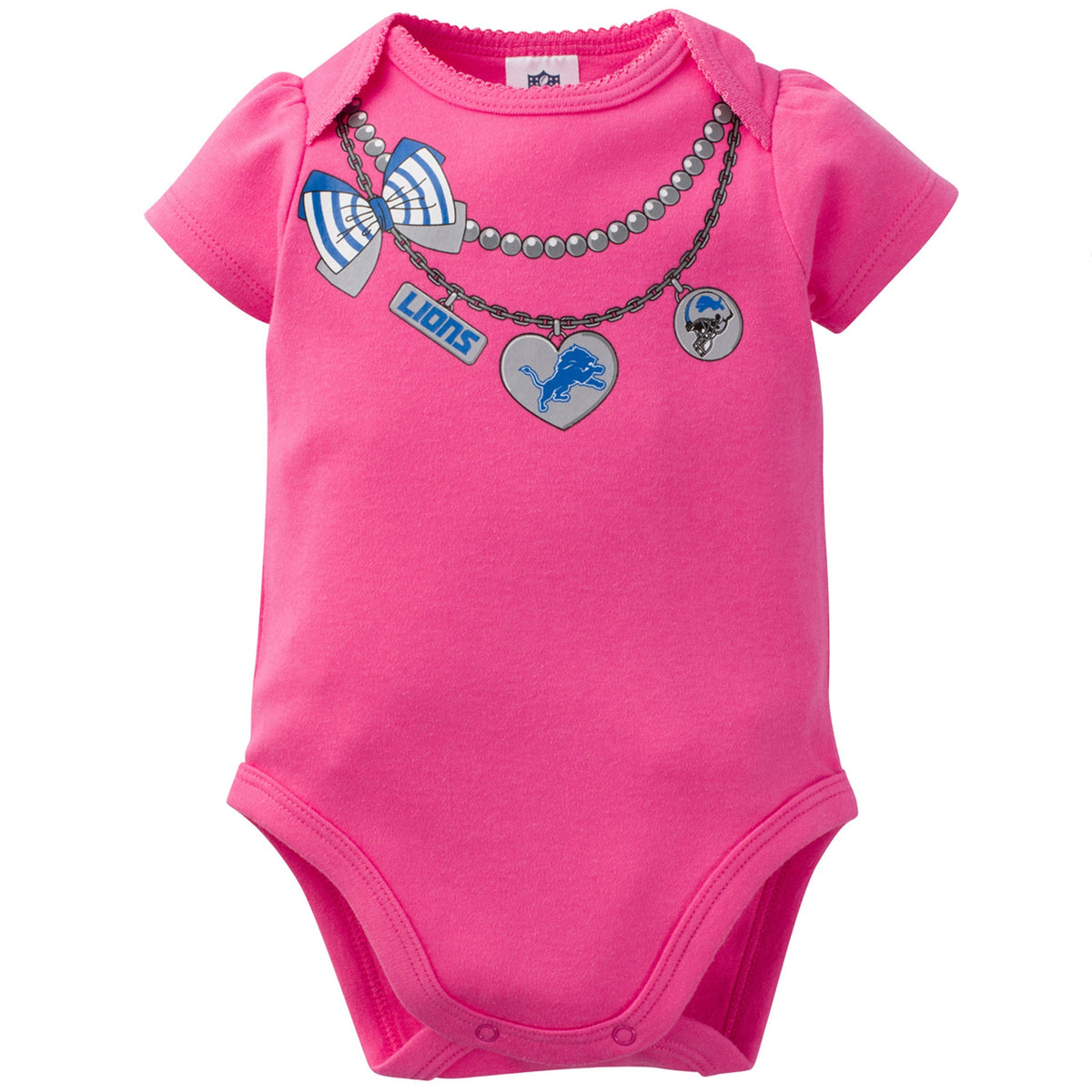 Detroit Lions 3-Pack Infant Girl Short Sleeve Bodysuits, view 5