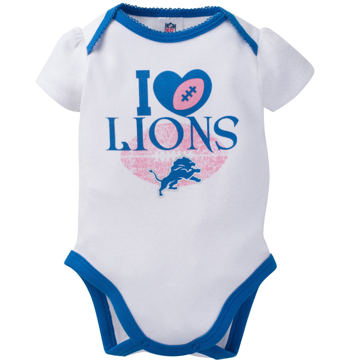 Detroit Lions 3-Pack Infant Girl Short Sleeve Bodysuits
