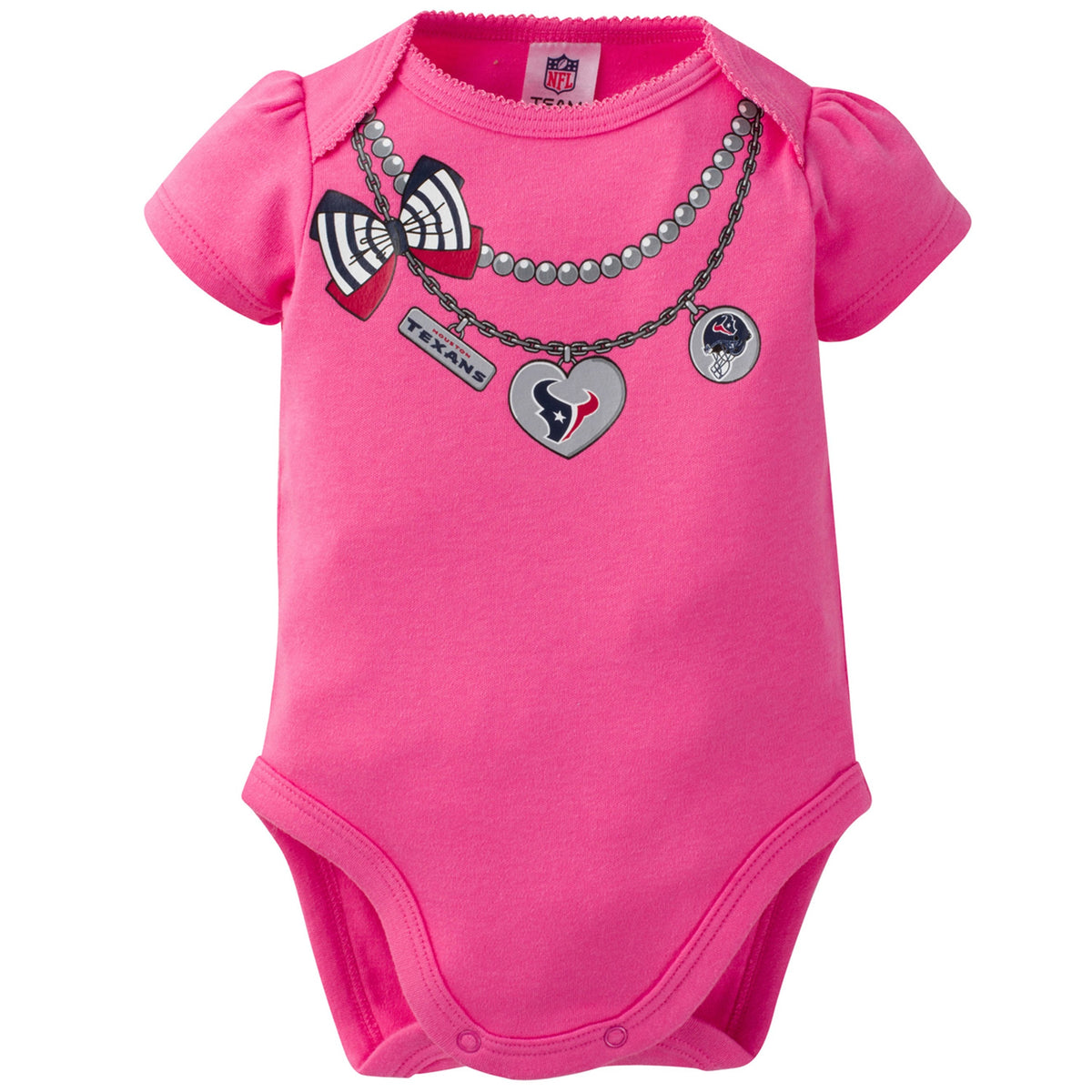 Houston Texans 3-Pack Infant Girl Short Sleeve Bodysuits, view 5