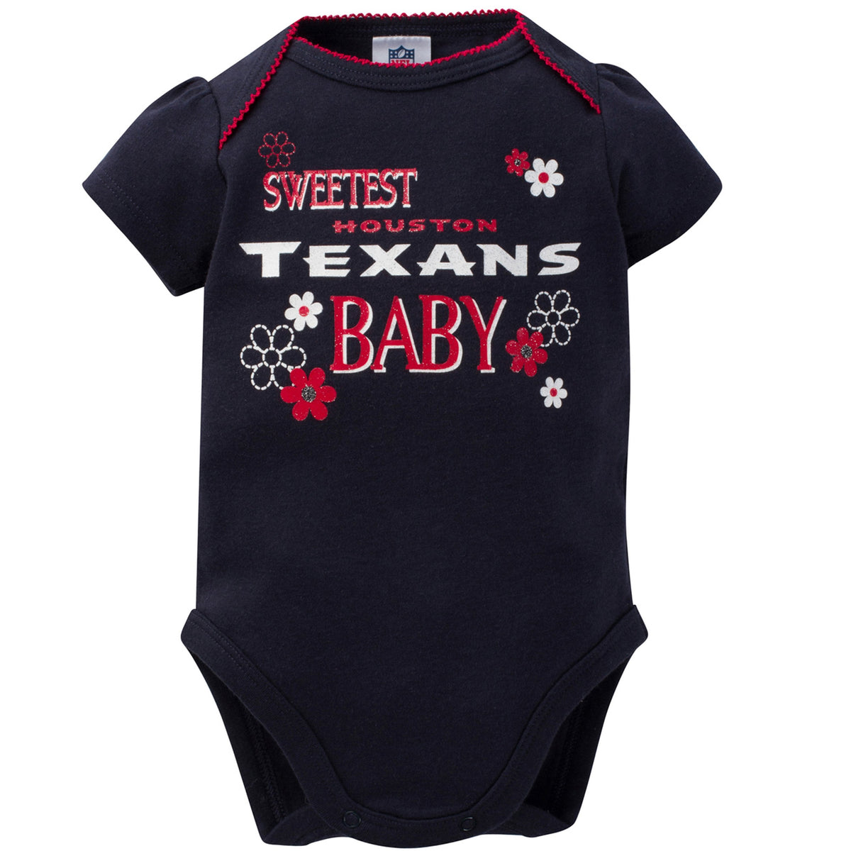 Houston Texans 3-Pack Infant Girl Short Sleeve Bodysuits, view 3